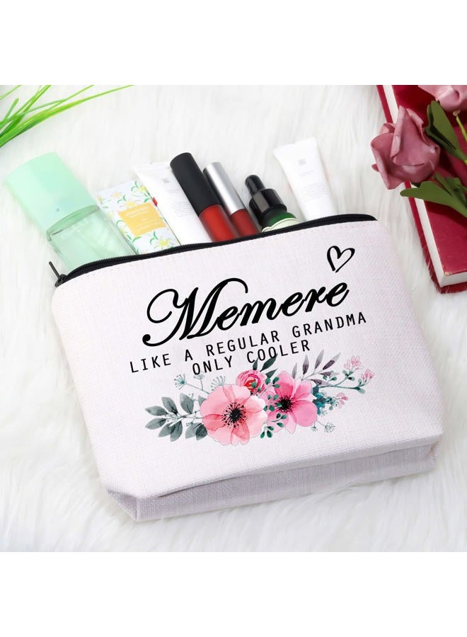 GJTIM Memere Gift Memere Grandma Birthday Makeup Bag Memere Like A Regular Grandma Only Cooler Mother's Day Gift for Grandma (Cooler Memere Bag) - Image 5