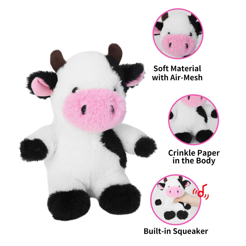Blnboimrun Dog Toys Puppy Toys Interactive Dog Toys for Small Medium Large Dogs, Squeaky Dog Chew Toys to Keep Them Busy, Plush Dog Toy with Crinkle Paper Stuffed (Cow) - Image 2
