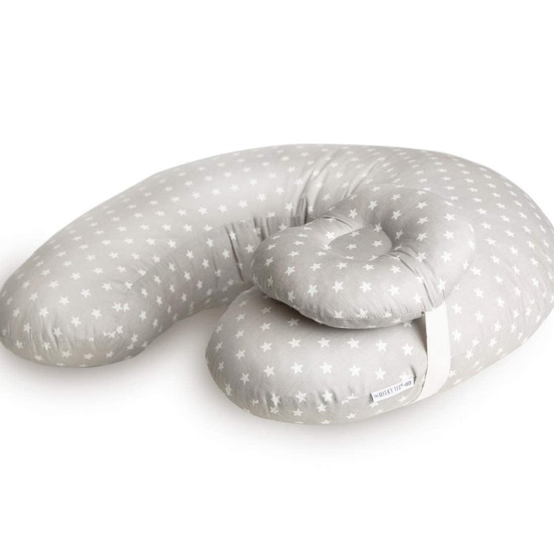 Milky Tee® Nursing Pillow with Baby Cushion - Plump Breastfeeding Pillow and Baby Support Cushion - Multifunctional Maternity Pillow, 100% Cotton Removable & Washable Cover - Image 4