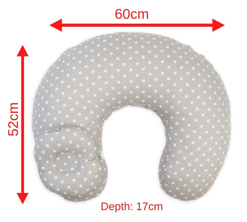 Milky Tee® Nursing Pillow with Baby Cushion - Plump Breastfeeding Pillow and Baby Support Cushion - Multifunctional Maternity Pillow, 100% Cotton Removable & Washable Cover - Image 5