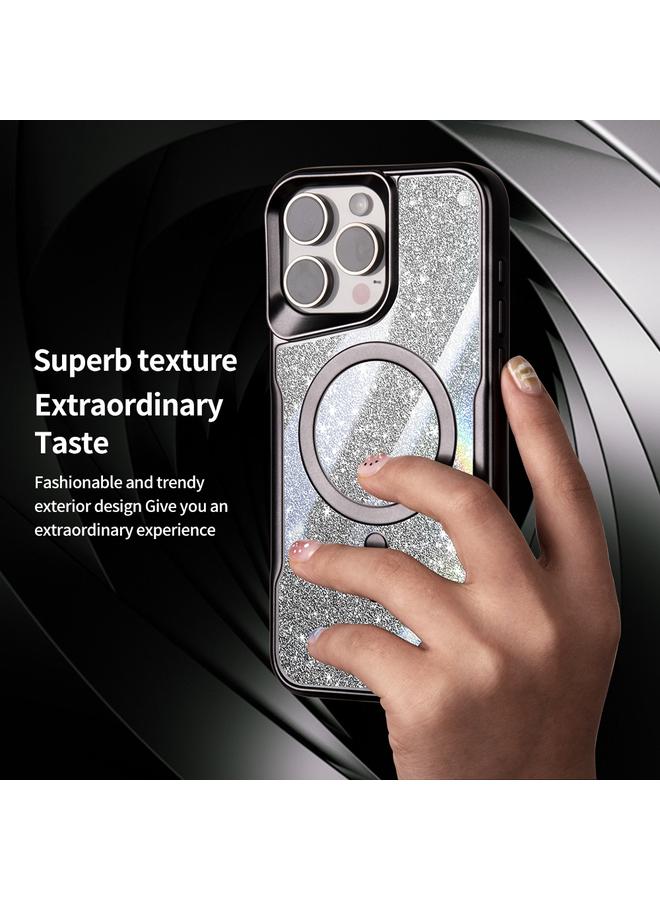 S-TOP Case For iPhone 12 Pro Max Blade MagSafe Magnetic Gradient Glitter PC Phone Case - Image 3