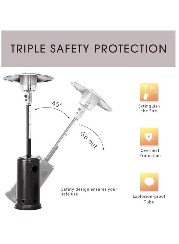 Outdoor Patio Heater - Tall Standing Household Umbrella Liquefied Petroleum Gas Heater - Energy-saving - Image 5