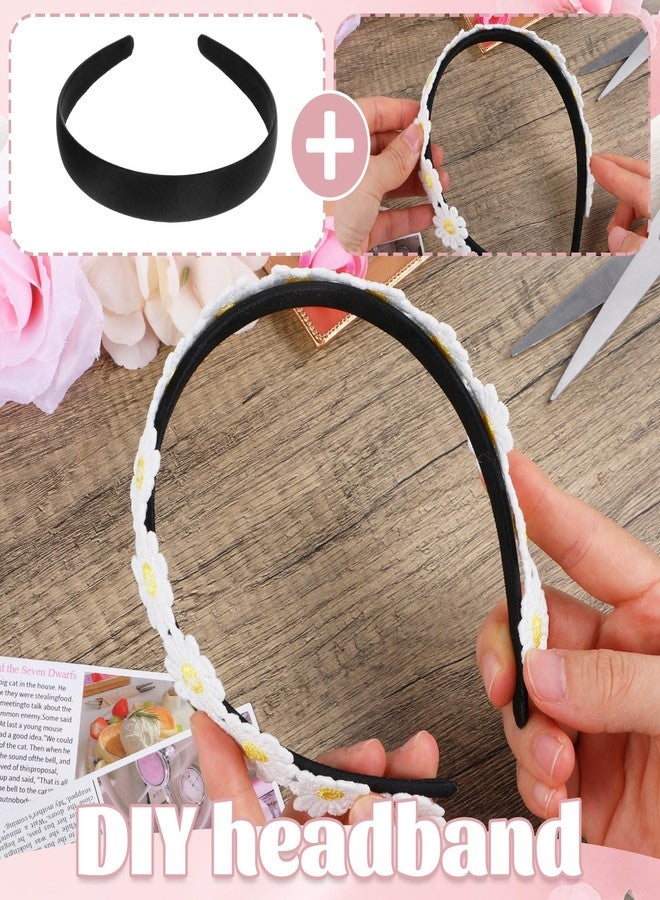 WY LIGHTING LEVEL 2Pcs Headbands for Women Girls Satin Black Headband Women Plain Wide Hair Band Hoops Fashion Elastic Solid Hairband Accessories for Mothers Sisters Cosplay Holiday Halloween DIY Costumes Crafts Gifts - Image 5