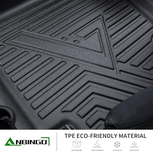 ANBINGO® Floor Mats for Mazda CX-90 & CX90 PHEV (Plug in Hybrid) 7 & 8 Passenger / 2024 2025 2026 / 2nd Row Bench Seat/Waterproof Non-Slip All Weather TPE Car Mats, 3 Rows, Black - Image 5
