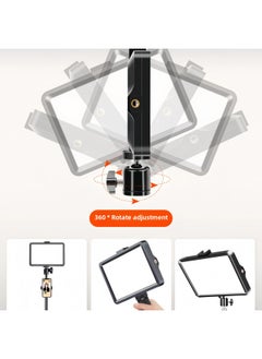 General Live Light Supplement Photography Lighting Lamp Desktop Photo Supplement Light Food Flat Lighting Lamp Portable Live Room Soft-Specifications:Large 【three-color Adjustable】 Flat Panel Light + 210cm  - Image 5