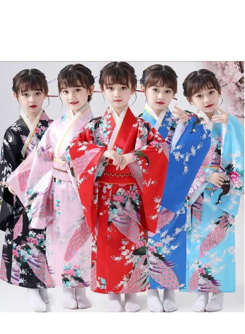 Japanese Traditional Dress Kimono Robe for Kids Girls Costume - Image 3