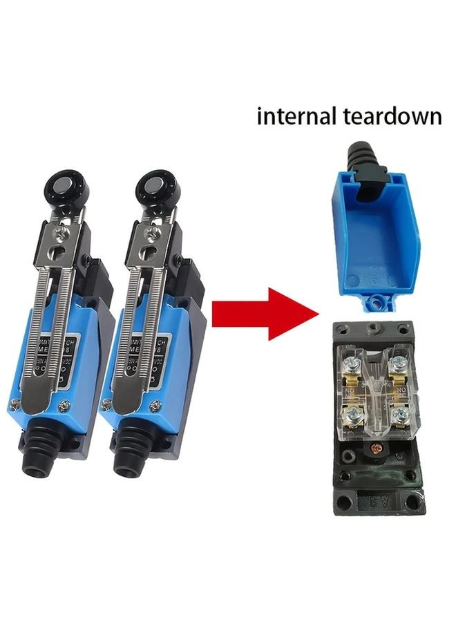 قطعتان مفتاح حد بكرة قابل للتعديل NO NC، أطراف نحاسية لسلامة آلة CNC - Image 1