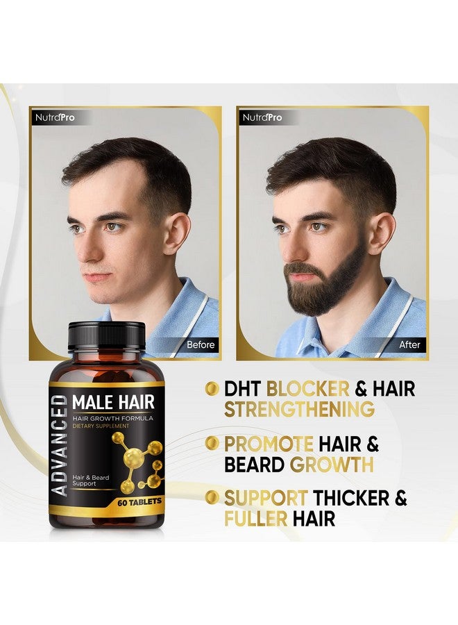 NutraPro Hair Growth Vitamins For Men-Anti Hair Loss Support Vitamins Pills & Dht Blocker For Men.Regrow Hair & Beard Growth Supplement For Thicker Fuller & Stronger Hair. Support Thinning Hair With Biotin. - Image 3