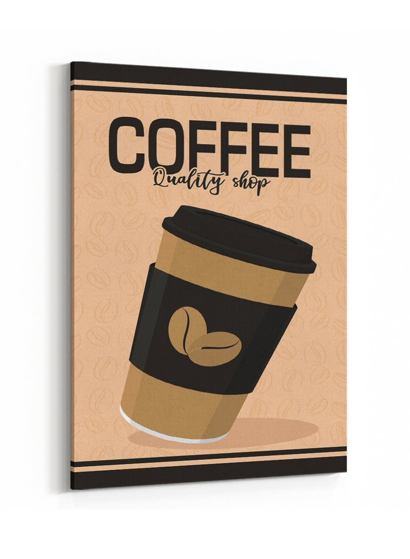 LOWHA Canvas Wall Art Stretched Over Wooden Frame with Coffee Quality Shop Painting - Image 4