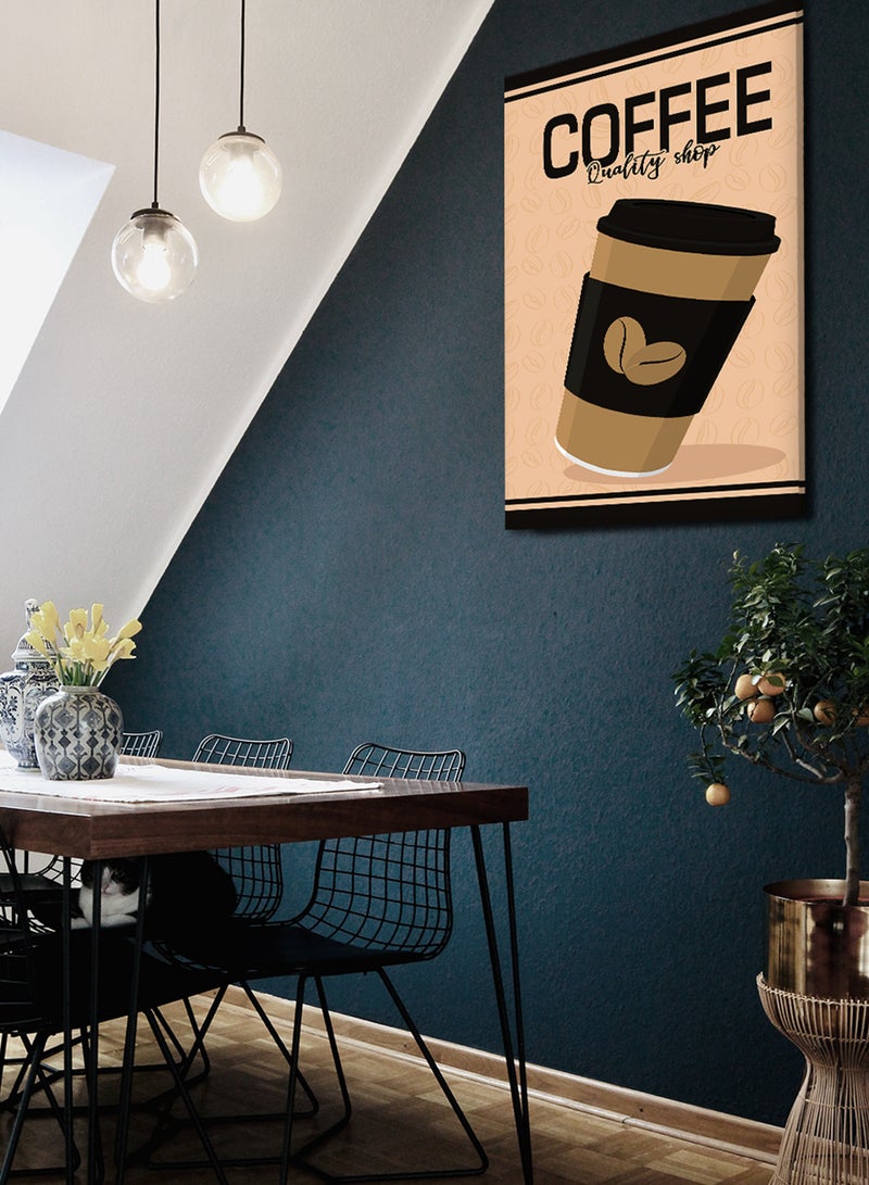 LOWHA Canvas Wall Art Stretched Over Wooden Frame with Coffee Quality Shop Painting - Image 2