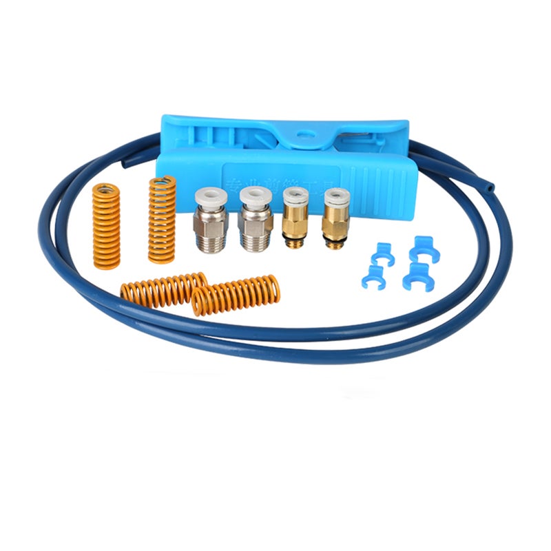 Creality Capricorn Premium XS Bowden PTFE Tube 1 Meter and Pneumatic Fittings Kit with Tube Cutter Die Spring for 1.75mm Filament for 3D Printer Accessories - Image 1