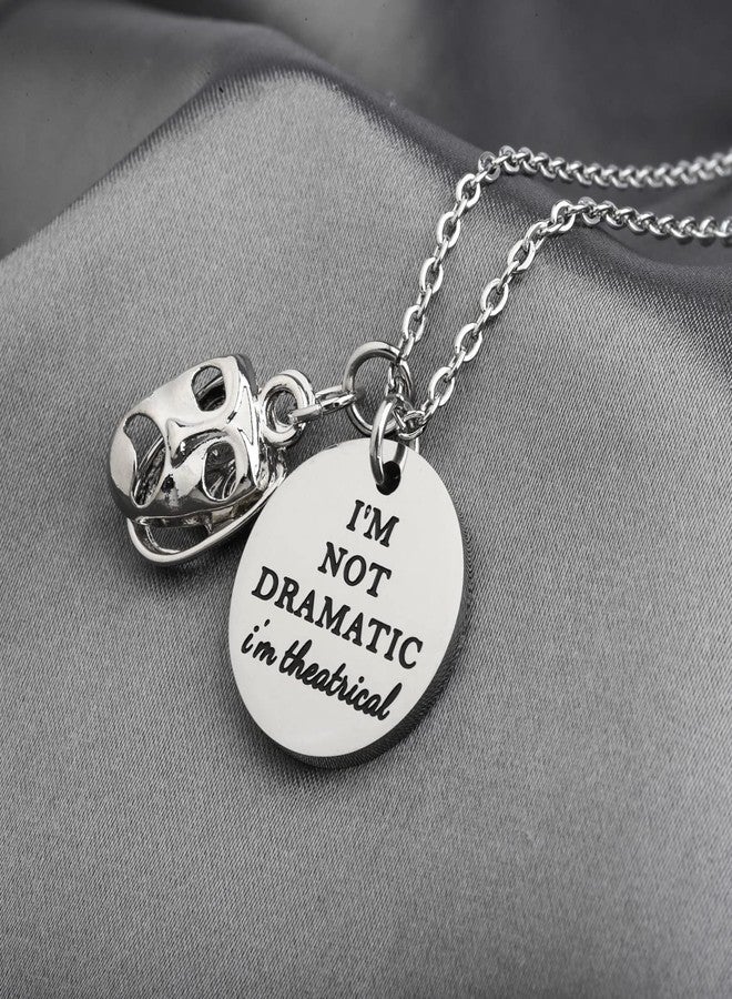 Lywjyb Birdgot Theater Gift Theatre Gift Drama Necklace I'm Not Dramatic I'm Theatrical Necklace (I'm Not Dramatic ne) - Image 4