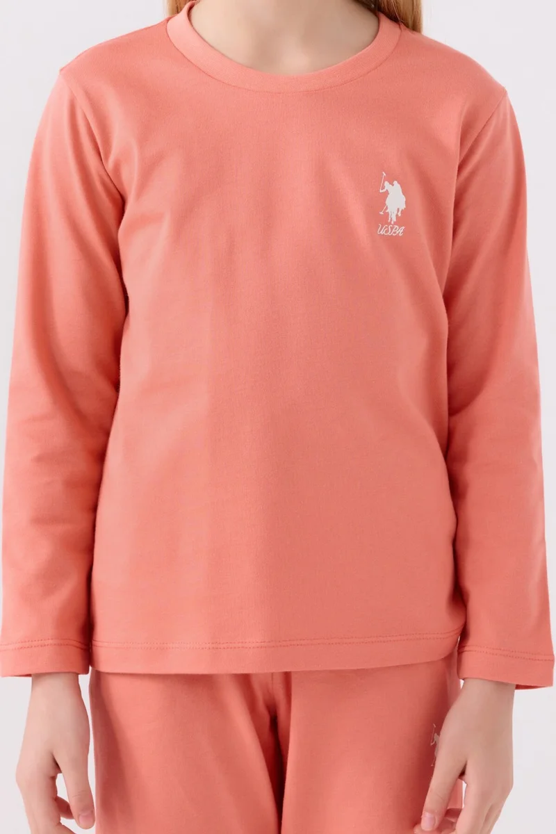 U.S. Polo Assn. Girls Pink Pajama Set