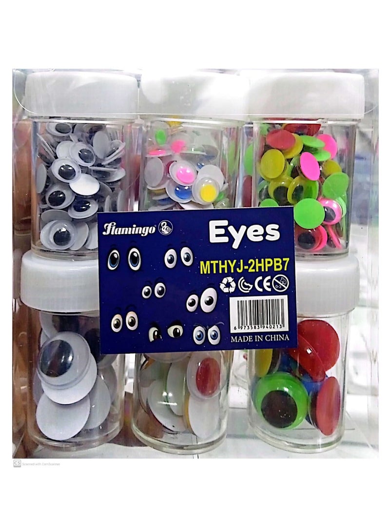 Flamingo EYES TUBE PVC 12 ASSORTED COLORS - Image 1