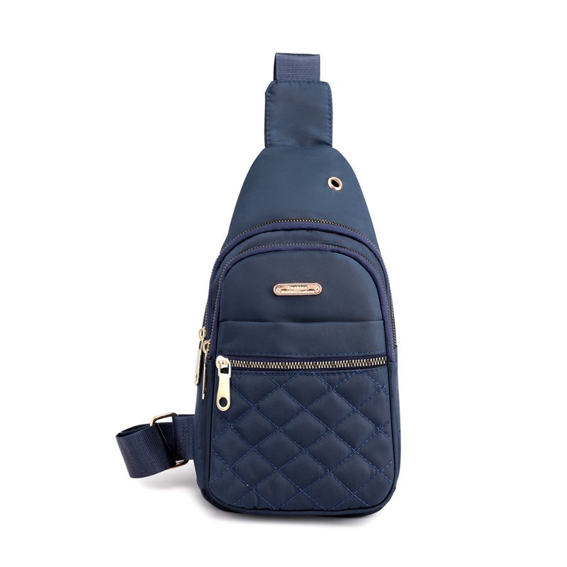 New Women'S Bag Fashionable Casual Chest Bag Multi-Layer Embroidery Thread Korean Style One-Shoulder Cross-Body Simple Chest Backpack Women'S Bag - Image 1