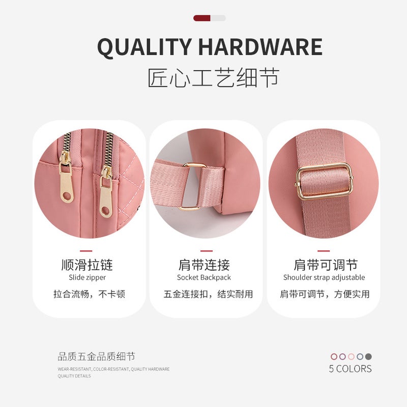 New Women'S Bag Fashionable Casual Chest Bag Multi-Layer Embroidery Thread Korean Style One-Shoulder Cross-Body Simple Chest Backpack Women'S Bag - Image 3