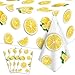 PTECDROTS 4Pcs Lemon Party Tablecloths Yellow Tablecloth Plastic Rectangular Lemonade Stand Supplies for Kids Birthday Baby Shower Summer Fruit Lemon Decorations 86 x 51 Inch - Image 4