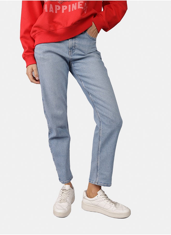 American Eagle - AE Stretch Super High-Waisted Ankle Straight Jean - Image 1
