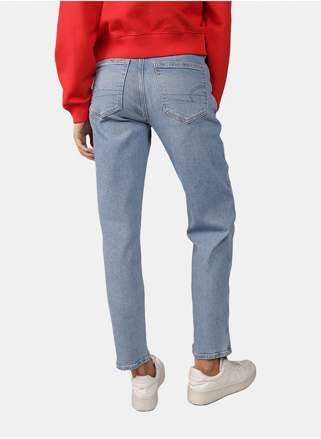 American Eagle - AE Stretch Super High-Waisted Ankle Straight Jean - Image 1