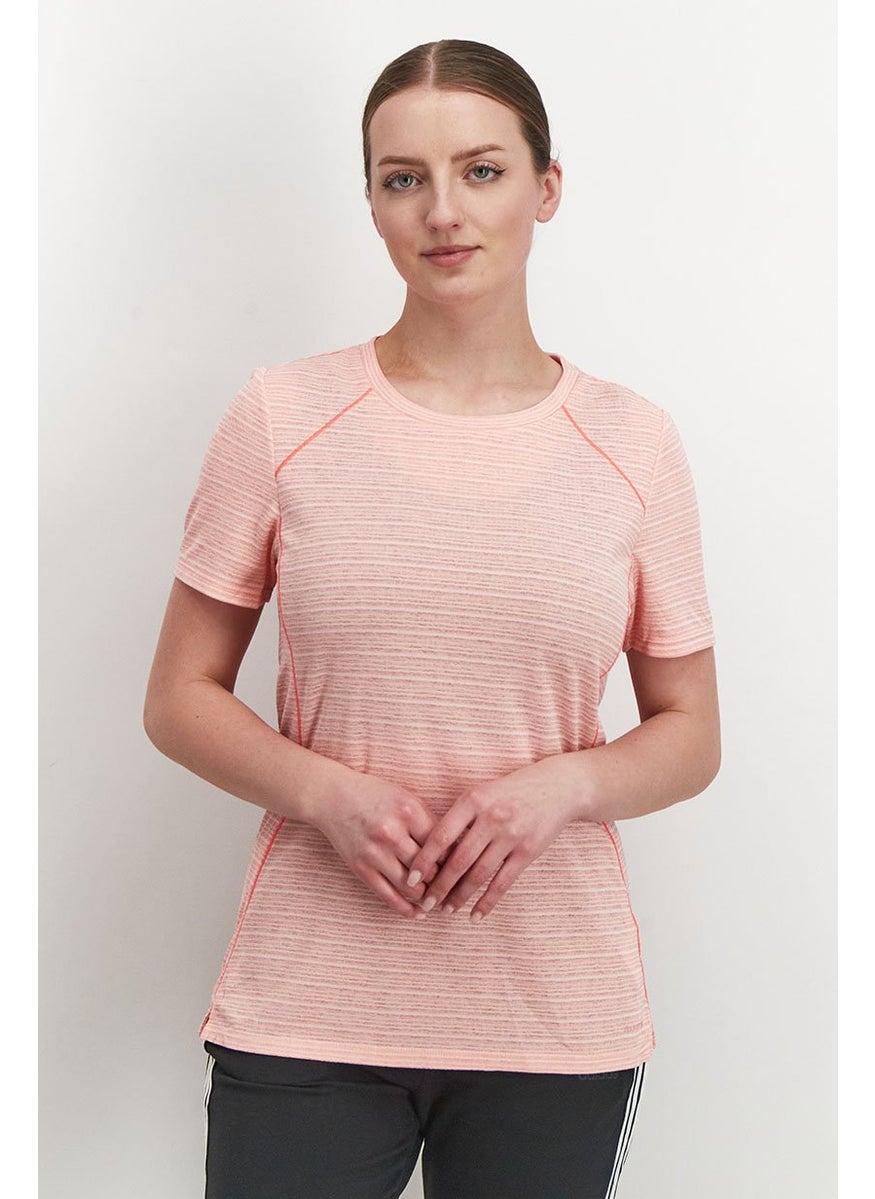 Women Sportswear Fit Crew Neck Short Sleeve Textured Top, Pink - pzsku/Z2474CCC996D8AA6C5CBEZ/45/_/1732780671/d84c79c1-e986-4f23-b874-a00e23db34d1