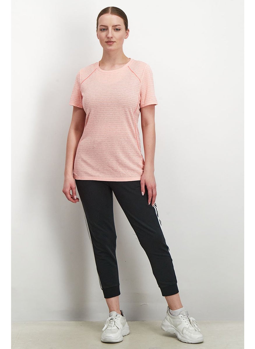 Women Sportswear Fit Crew Neck Short Sleeve Textured Top, Pink - pzsku/Z2474CCC996D8AA6C5CBEZ/45/_/1735567621/1940b48f-77b4-487b-ac6c-26897db3c5a8