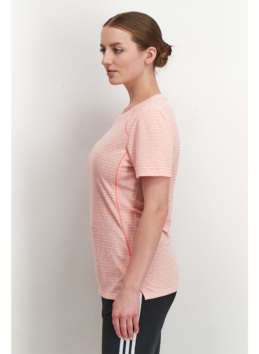 Women Sportswear Fit Crew Neck Short Sleeve Textured Top, Pink - pzsku/Z2474CCC996D8AA6C5CBEZ/45/_/1735567622/b67fecc9-035a-4c8d-9bcd-9ad8d27048b4