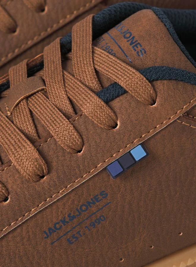 JACK & JONES Jack & Jones Solid Brown Lace Up Casual Sneakers