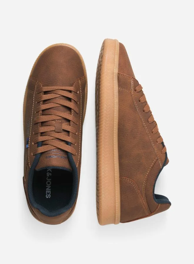 JACK & JONES Jack & Jones Solid Brown Lace Up Casual Sneakers