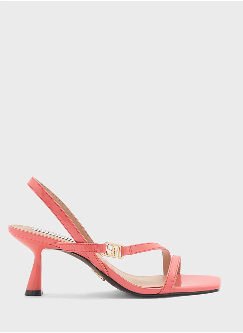 STEVE MADDEN Infuzer Ankle Strap Mid Heel Sandals