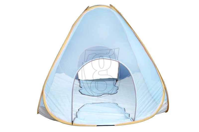 Gems Traders King Size Mosquito Net Premium Cream Light Blue - Image 1