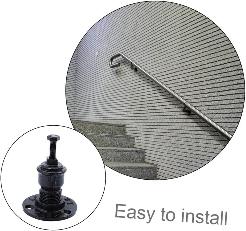 Homoyoyo 2pcs Heavy Duty Hand Bracket Industrial Style Stair Railing Support for Home Office - Image 3