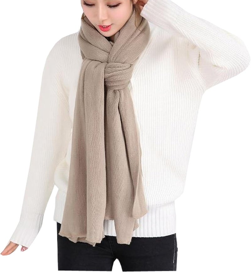Women's Warm Scarves Long Shawl Winter Warm Large Scarf Pure Color
