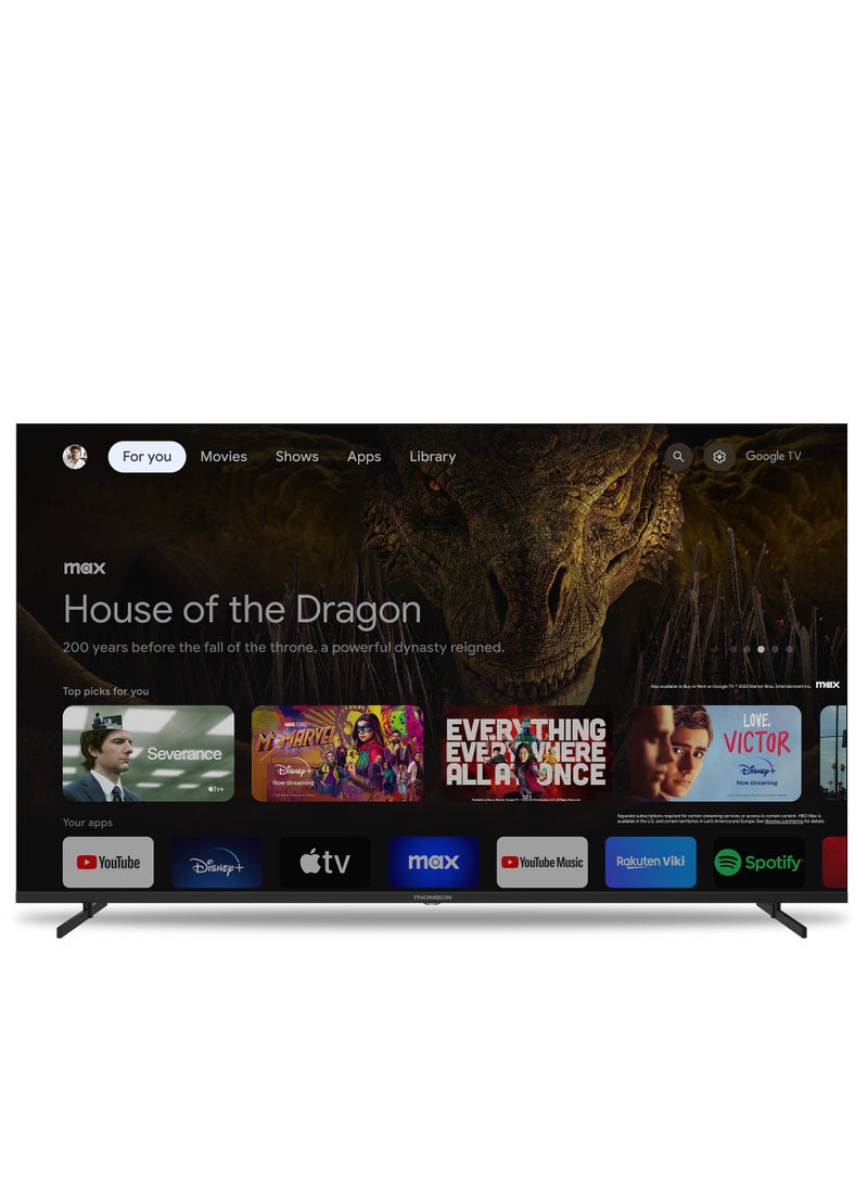 Thomson 65-Inch 4K UHD Smart Google TV – 2025 Model with Google Voice Assistant, Smart Voice Control, Built-in YouTube & Netflix, Frameless Ultra HD LED TV, 3840x2160 Pixels, Side Feet Design - Image 3