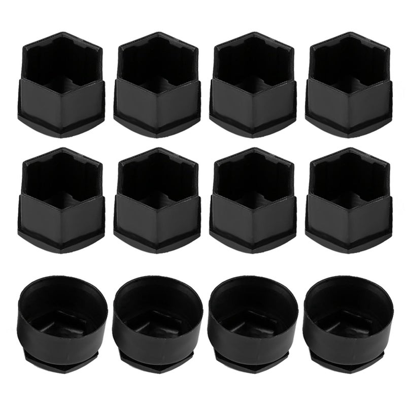 Universal Black Car Wheel Nut Caps 17Mm Hub Screw Protector With Remover Tool - Image 3