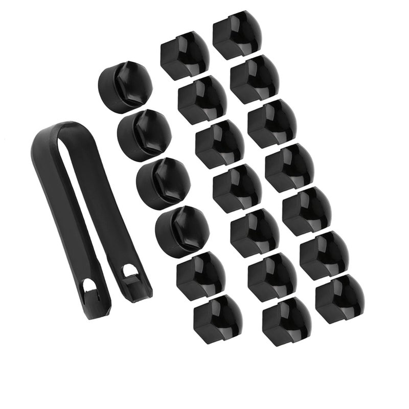 Universal Black Car Wheel Nut Caps 17Mm Hub Screw Protector With Remover Tool - Image 4