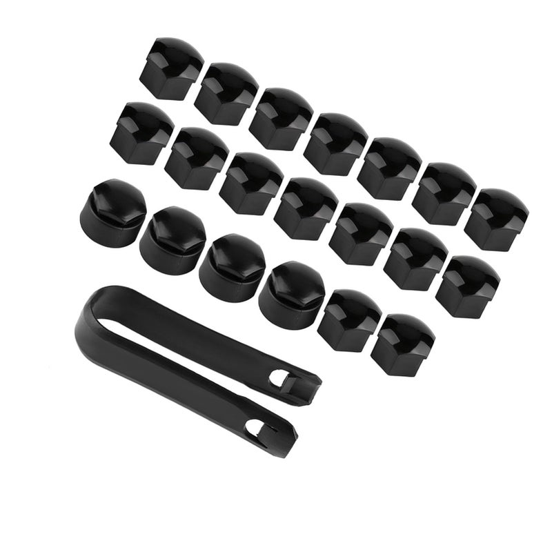 Universal Black Car Wheel Nut Caps 17Mm Hub Screw Protector With Remover Tool - Image 5