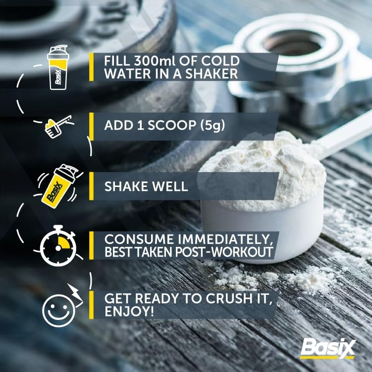 Basix Pure Creatine Unflavored 300 Gm - Image 3