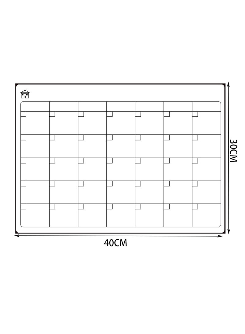 White Planner 3 Fridge Magnets Strong Dry Erase Magnetic Planner Monthly And Weekly Schedule, Anti-Fouling Magnetic Whiteboard Calendar, Magnetic Calendar Message Board Dry Erase Soft Whiteboard - Image 2