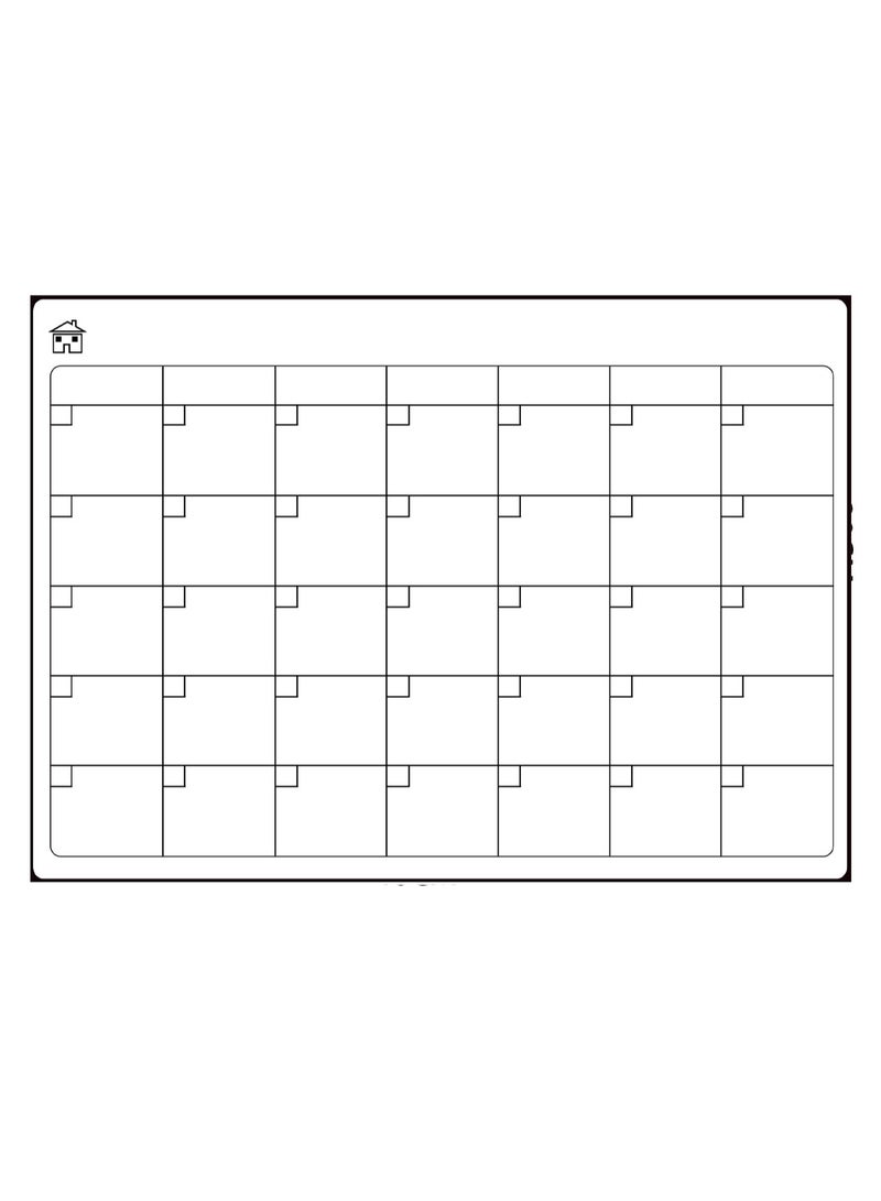 White Planner 3 Fridge Magnets Strong Dry Erase Magnetic Planner Monthly And Weekly Schedule, Anti-Fouling Magnetic Whiteboard Calendar, Magnetic Calendar Message Board Dry Erase Soft Whiteboard - Image 1