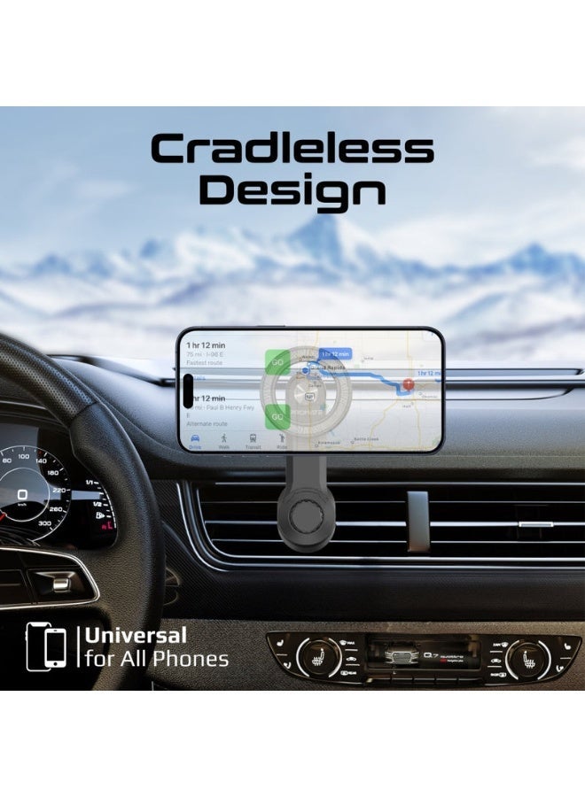 Promotex Promate MagHoop-AV MagGrip™ Cradleless Magnetic Ring Smartphone Holder for AC Vent - Image 3