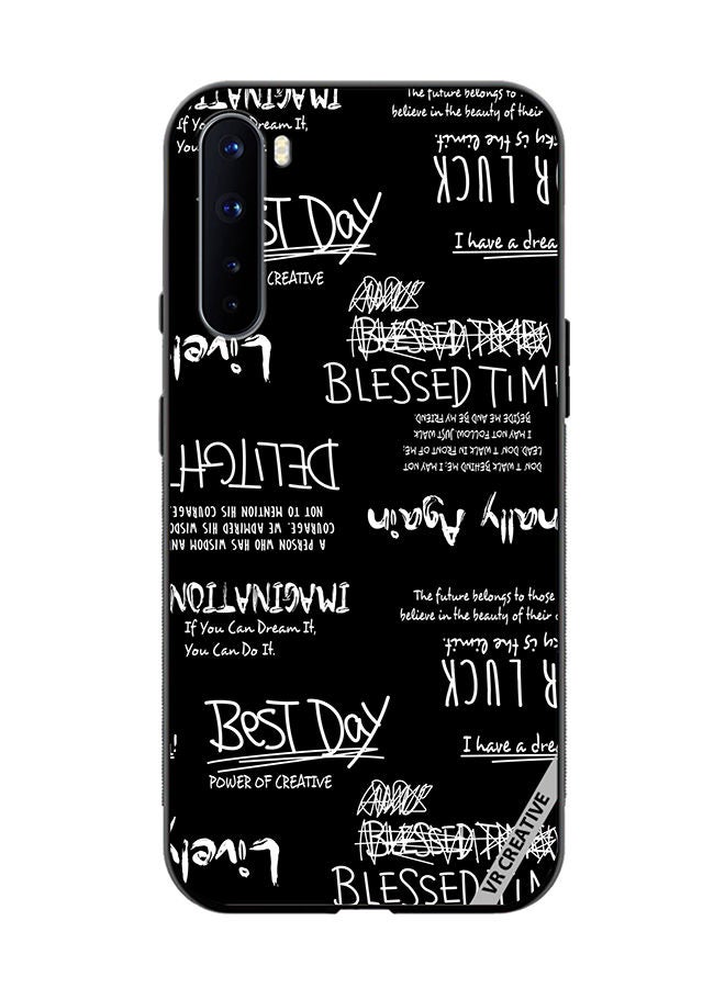 VR CREATIVE Protective Case Cover For OnePlus Nord Allography And Lettering Black Design Multicolour - Image 1