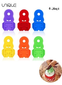 Unique 6Pcs Easy Can Opener, Beverage Can Lid Protector, Color Soda Can Lid Lid, Manual Easy Can Opener，Plastic Drink Can Tab Opener for Family Aluminum Beverage Cold Drink Pop Soda  - Image 1
