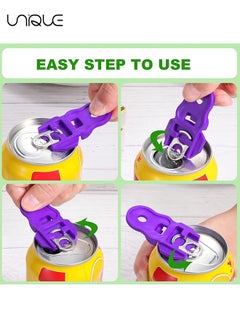 Unique 6Pcs Easy Can Opener, Beverage Can Lid Protector, Color Soda Can Lid Lid, Manual Easy Can Opener，Plastic Drink Can Tab Opener for Family Aluminum Beverage Cold Drink Pop Soda  - Image 3