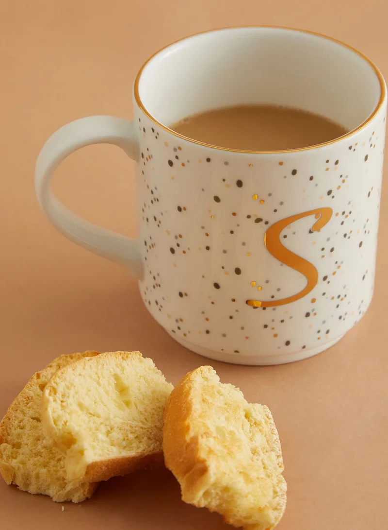 NEW LOOK S Initial Speckle Mug