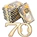 Winocbxt 50Pieces 70 Bottle Opener Gifts for 70th Birthday Party Favors 70th Anniversary Party Return Gifts or Souvenirs for Guests Gold and Black Theme Party Decorations 70 - Image 3
