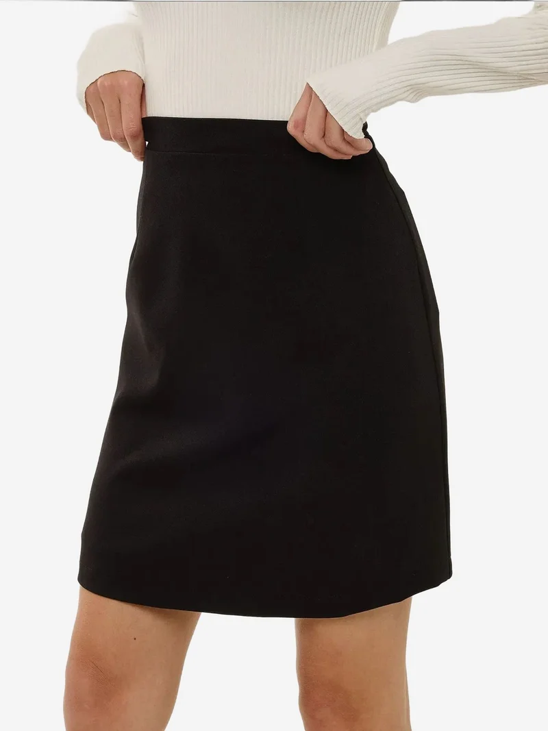 Hiccup Black High-Waist Mini A-Line Skirt for Women | Best Price UAE