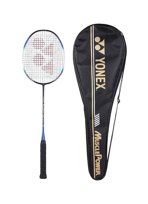 Muscle Power 22LT Carbon Graphite Strung Badminton Racket with Full Racket Cover (For Intermediate Players | 83 grams | Maximum String Tension - 30lbs