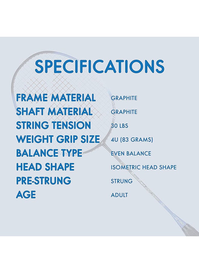 Muscle Power 22LT Carbon Graphite Strung Badminton Racket with Full Racket Cover (For Intermediate Players | 83 grams | Maximum String Tension - 30lbs