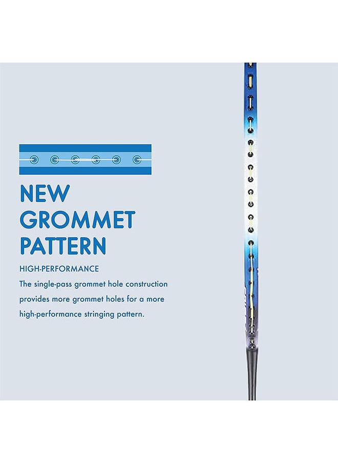 Muscle Power 22LT Carbon Graphite Strung Badminton Racket with Full Racket Cover (For Intermediate Players | 83 grams | Maximum String Tension - 30lbs
