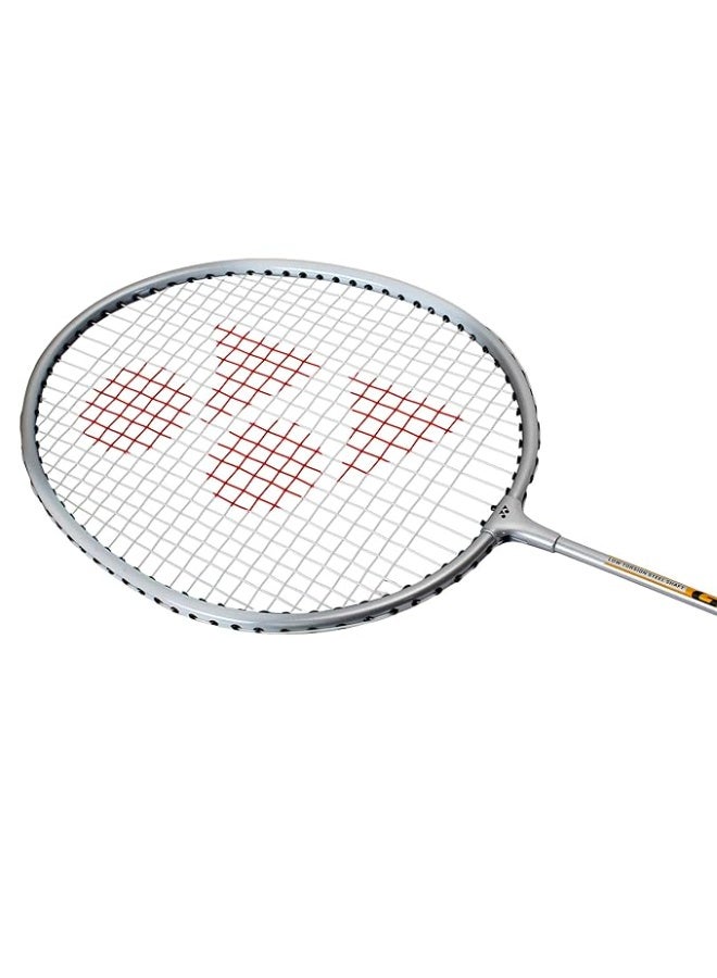 يونيكس مضرب تنس الريشة Yonex GR 303 المصنوع من مزيج الألومنيوم مع غطاء كامل، طقم من قطعتين (فضي/فضي) - Image 3